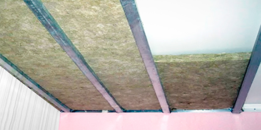 монтаж вплотную к потолок без виброразвязки